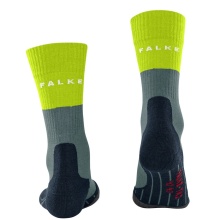 Falke Trekking Sock TK2 (Merino Wool, for Light Terrain) Steel Grey/Green Men - 1 Pair